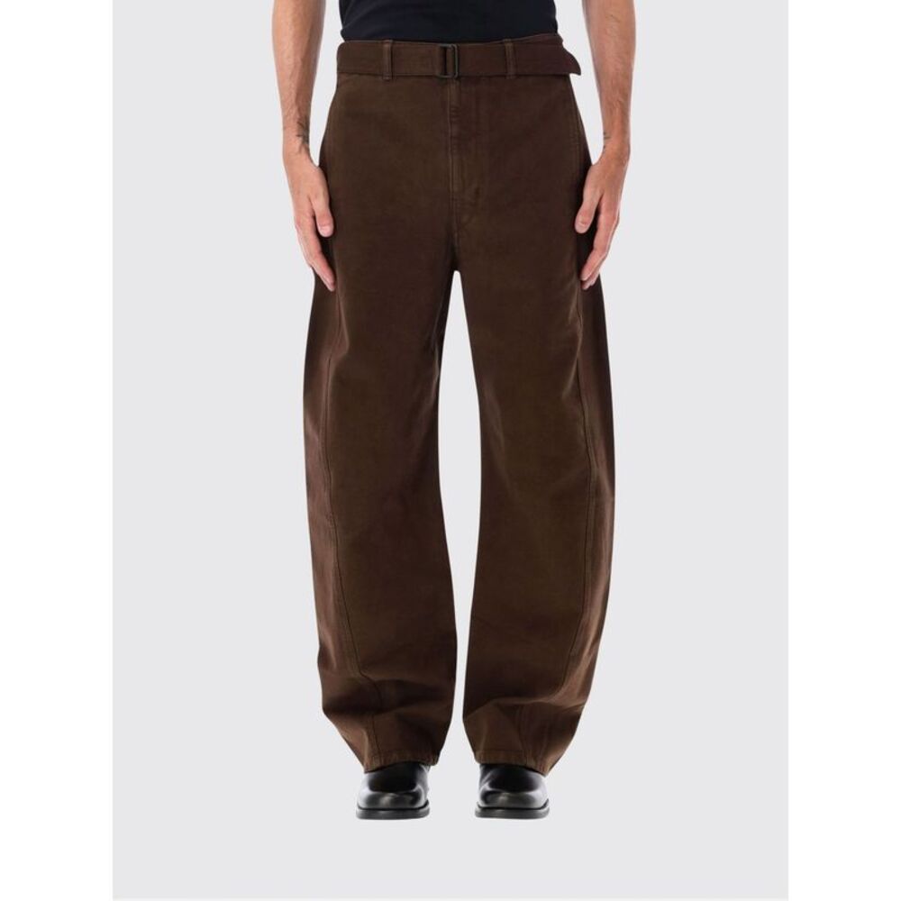 Lemaire Men Baggy Wide-Leg Jeans Lemaire In Cotton Denim With A Mid-Rise Waist